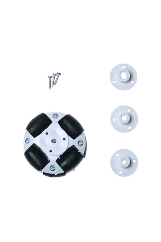 Robotistan 50mm Plastik Omni Tekerlek - Beyaz