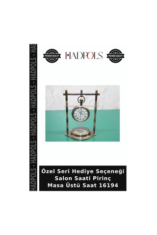 Özel Seri Hediye Seçeneği Salon Saati Pirinç Masa Üstü Saat 16194 Pirinç Sarısı