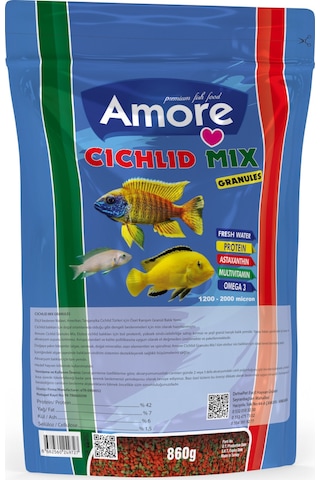 Discus 3 Kg Kova ve Cichlid Mix Granules 860gr Poşet Balık Yemi