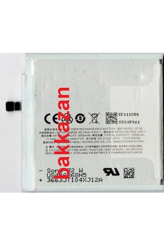 Meizu Mx5 Pro Bt56 Batarya Pil