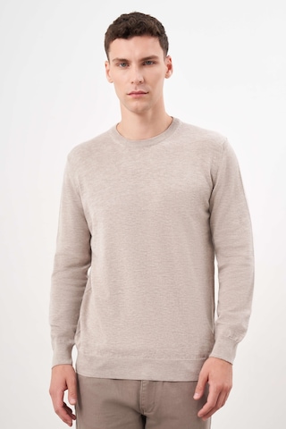 Morven Erkek Bej Basic Bisiklet Yaka Dynamic Fit Rahat Kesim Triko 26kc017006653 Bej Bej