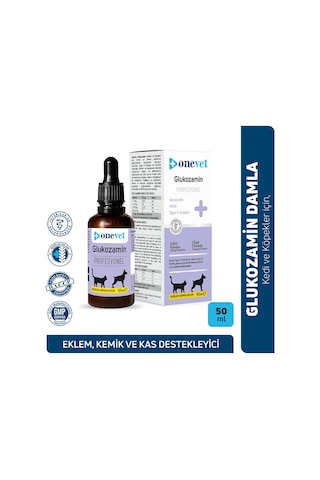 Onevet Kedi ve Köpekler İçin Eklem ve Kıkırdak Sağlığı Destekleyici Glukozamin Damla 50 Ml