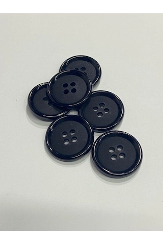 Trençkot Mont Düğmesi Italyan Düğme 20'lı Set Siyah 2,5 Cm M8926
