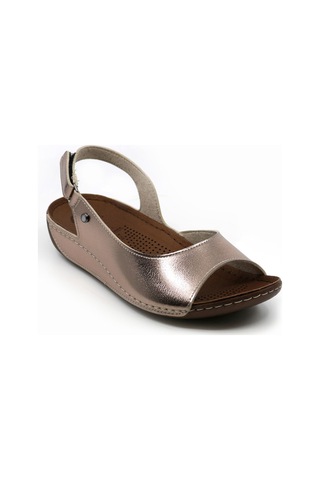 Ghattix Kadın Suni Deri Sandalet 29170 Platin PLATİN Platin