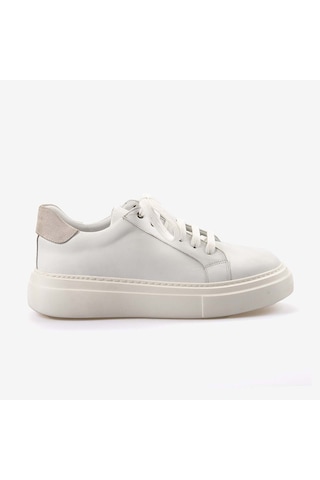 Mocassini Hakiki Deri Erkek Bağcıklı Kalın Taban Spor & Sneaker 35110 Beyaz Sipiro Beyaz