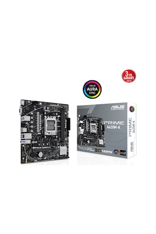 Asus Prıme A620m-k Ddr5 6400+ Oc Hdmı Vga M.2 Am5