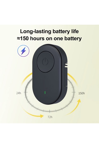 Geekyou Kedi Köpek Ultrasonik Haşere Kovucu - Pire, Akar Temizleyici Siyah