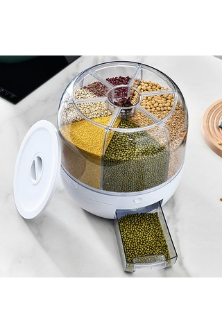 Gıda Organizeri 6 Bölmeli Mutfak Düzenleyicisi