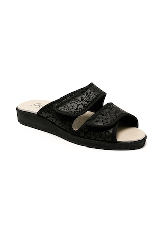 Sandalet Kadın 5688 Green Life Stretch Women's Footwear Black Siyah