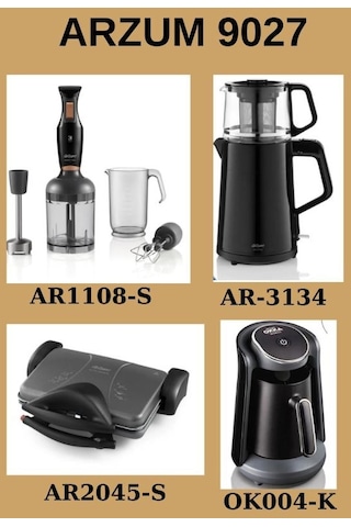 Arzum AR9027 Pro Blacklıne Eco Set