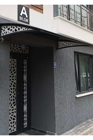 Azalea Alüminyum Kapı Üstü Pratik Sundurma 200x105 Cm Antrasit Gri Antrasit Gri