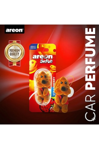 Smile Strawberry Oto Araç Kokusu Köpek Desenli Dekoratif 1 Adet