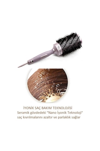 Land Of Myth LOM1183 Seramik+İyonik Termal Fön Saç Fırçası 43 mm