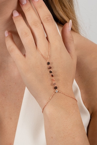 925 Ayar Gümüş Şahmeran Rose Zirkon Taşlı Pullu Şahmeran Barcode Beyaz - Rose Gold