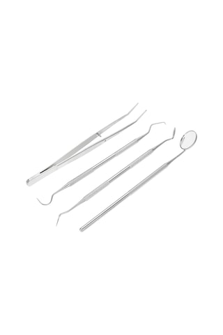 Samdoo Stainless Steel Diş Bakımı Aleti Seti - Profesyonel Dişçi Gereçleri: Ayna, Prob, Skaler Ve Pinçer İle Evde Diş Temizliği Ve Kontrolü