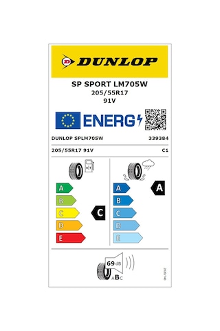 Dunlop 205/55R17 91V Sp Sport LM705 Binek Yaz Lastiği 2025