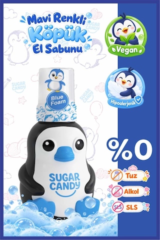 Sugar Candy Yaban Mersini Kokulu Doğal Vegan Çocuk Köpük El Sabunu Nero 350 Ml Paraben İçermeyen Mav