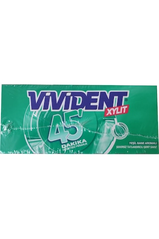Vivident Xylit 45 Dakika Yeşil Nane Cüzdan Sakız 18 x 26 G