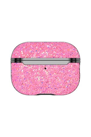 Muratech Onegif Apple Uyumlu AirPods 3 3.nesil Bright Simli Apple Uyumlu AirPods Kapak - Pembe