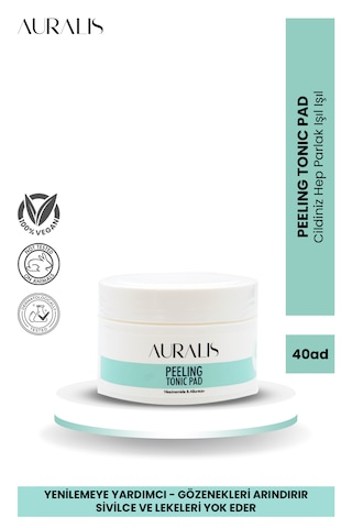 Auralis Peeling Tonik Pad Gözenek Sıkılaştırıcı Ve Arındırıcı 40 Adet