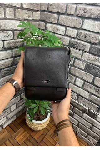 Guard Siyah Hakiki Deri Erkek Omuz Çantası P1736 Siyah