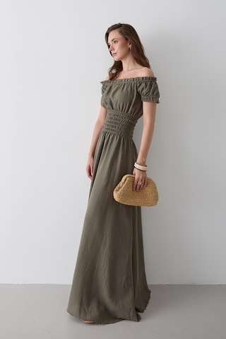 Çağla Büzgülü Elbise - 2002 Çağla