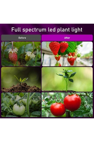 Geeroyoo Bitki Büyüme Lambası - 72 Led Tam Spektrum, 10w Güç, 180 Dönebilen Başlık, Ip42 Suya Dayanıklı, Saksı Aydınlatma Diğer