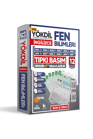 2026 YÖKDİL İngilizce FEN BİLİMLERİ ÖSYM Çıkmış Soru Tıpkı Basım Deneme Paketi 12li Türkiye Geneli