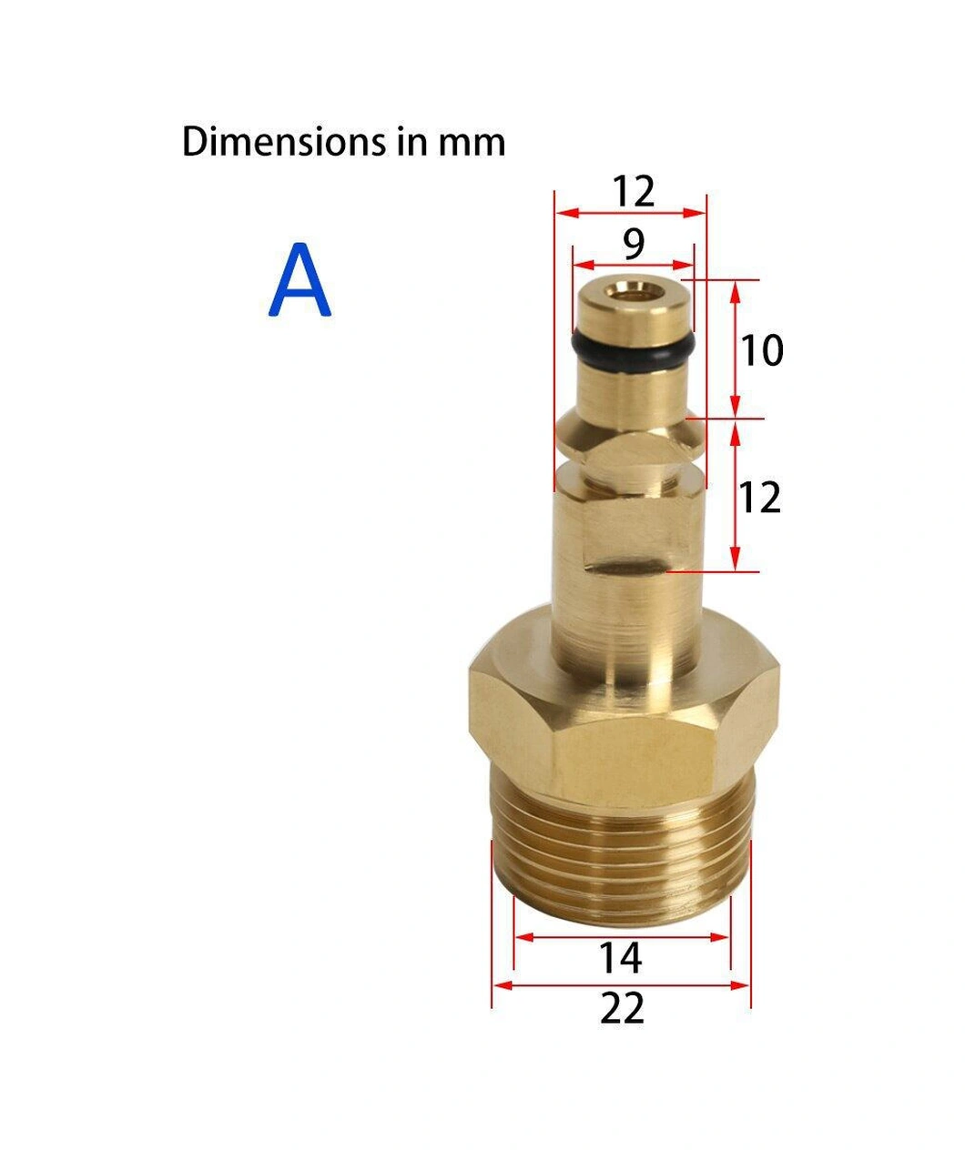 Mufunye Karcher Uyumlu Yüksek Basınç Yıkama Makinesi Bağlantı Adaptörü - M22-m Ve Hızlı Takma Uç, Çelikten Yapım, Kolay Kurulum