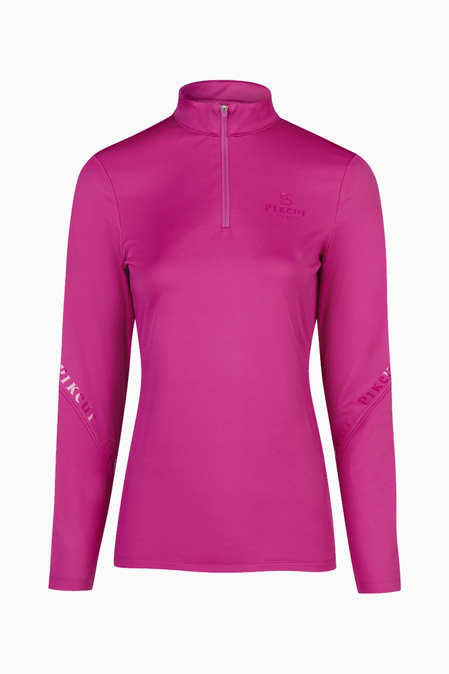 Pikeur Zip Shirt 8270 Fonksiyonel Fermuarlı Kadın Spor Üst Pembe