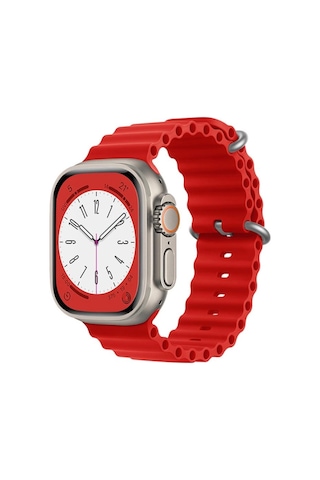 Forzacase Apple Uyumlu Watch Ultra 3 49mm İle Oluklu Ocean Silikon Kordon Kayış - Fc007