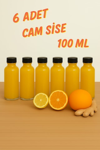 Rotanev 6 Adet Şeffaf Cam Shot Şişesi Sızdırmaz Siyah Plastik Kapaklı Kolonya Koku Süs Çok Amaçlı Şişe 100 ML