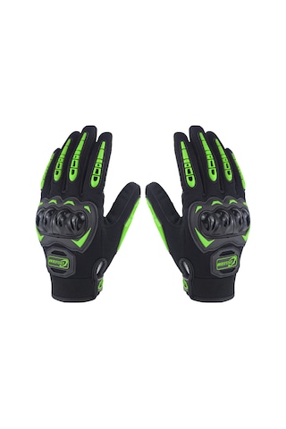 Lemestar Siyah Yeşil L Büyüklüğü Dört Mevsim Kullanıma Uygun Moto Atv Bisiklet Eldiveni - 2 Parmak Dokunmatik Ekran Desteği Ve Kayma Önleyici Tasarım