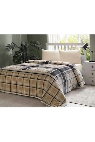 Özdilek Ocre Bej Battaniye Çift Kişillik Bej