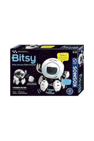 Kosmos 621094 Bitsy Akıllı Robot Arkadaş, Sesle Kontrol Edilen Robot, Çocuklar Için Deney Seti 8-12 Yaş Akıllı Oyuncaklar