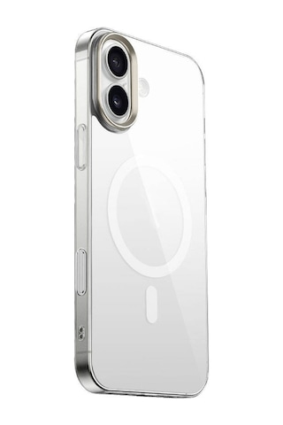 Nihcase Apple Uyumlu iPhone 16 Kılıf Magsafe Özellikli Şeffaf Arka Yüzey G-glass Kapak