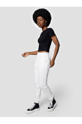 Loose Fit Kadın Eşofman Altı Beyaz