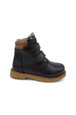 Tekiner Hakiki Deri Gerçek Kürklü Unisex Çocuk Bot Kahverengi