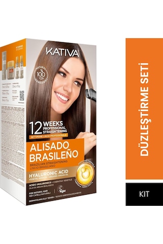Kativa Brezilya Keratin Doğal Ve Vegan Saç Düzleştirme Seti