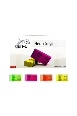 Gen-of No:24 Pvc Free Orta Boy Neon Silgi Gen-6724 10 Adet