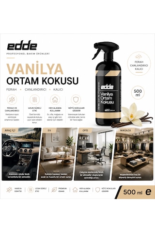 Edde Vanilya Kokulu Araba Araç Oto Ortam Kokusu Araç Içi Kokuları Oto Parfümü 500 Ml Oto Detailing