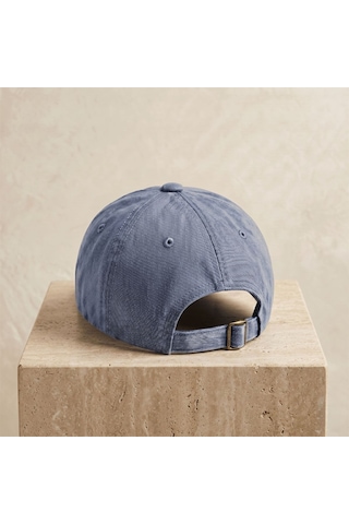 Bk Gift Kişiye Özel Harf Nakışlı Vintage Lacivert Beyzbol Şapkası Unisex Eskitme Kumaş Metal Tokalı