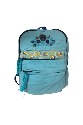 Kaliteli Salaş Küçük Boy Siyah Vintage Disayn Günlük Sırt Gezi Çantası 25x30cm Siyah - Turkuaz