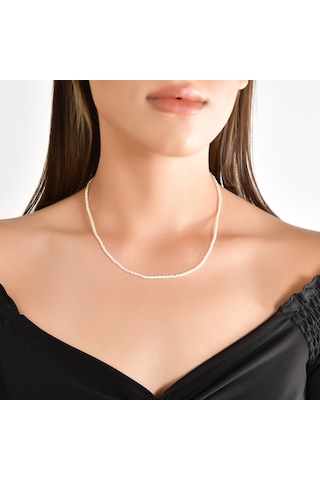 Kuyumcudukkani "tatlı Su Arpa İnci Doğal Taşlı" Kolye-29240-g-w40cm Gold