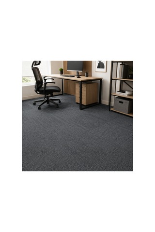 Karo Halı Modüler Yer Halısı Ev Ofis Oda Salon Koridor Antre Zemin Kaplama 50x50 Cm Gri