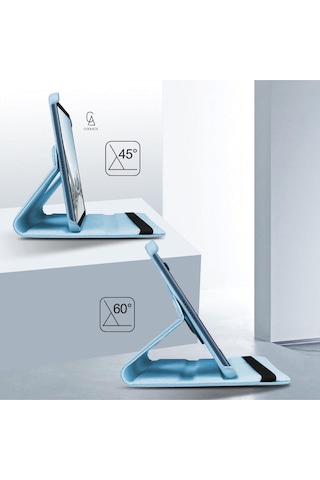 Lenovo Tab M11 Tb-330fu Uyumlu Kılıf Dönebilen Standlı Tablet Kılıfı + Ekran Koruyucu + Kalem