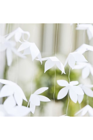 Ginger Ray - Origami Çiçekli Arka Fon - Beyaz 0 - 99