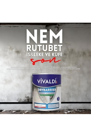 Nem Rutubet Ve Küf Önleyici Boya - Antibakteriyel Özellikli Kesin Çözüm Ürünü - Drybarrıer 1 Kg
