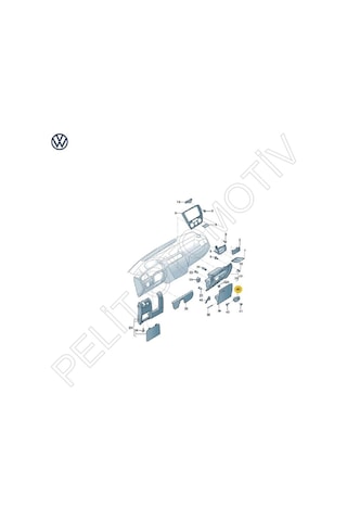 Jetta 2011-2018 Torpido Kapak Mandalı 5c7857147 Siyah
