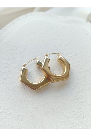 Köşeli Çelik Halka Altın